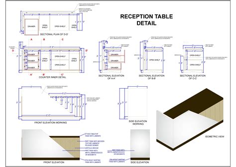 Modern Reception Desk Cad Block and Drawing | Plan n Design | Modern reception desk, Reception ...
