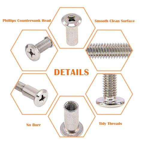 Tuercas cilíndricas de acero inoxidable personalizadas con cabeza plana ...