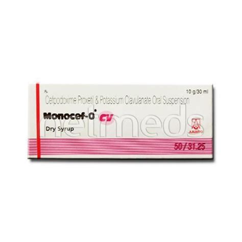 Monocef O CV 50mg Dry Syrup 30ml – Global Surgicals
