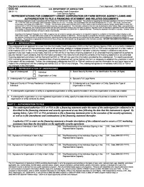 2024-2026 Form USDA CCC-10 - Blank Fillable Template | Fill Out, Print ...