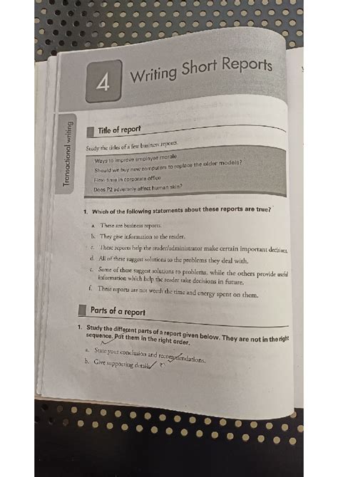 Business communication - writing short reports part 1 - bcom finance ...