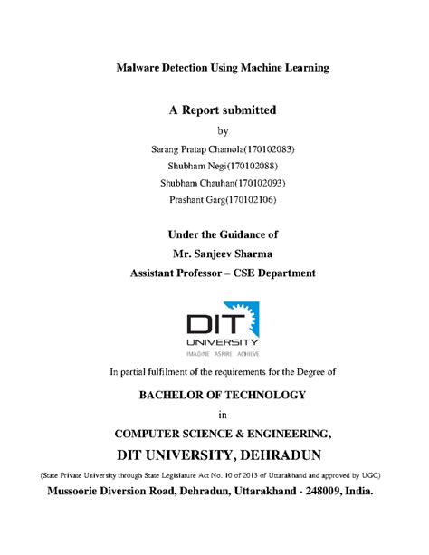 DOC - GOOD DOCUMENT FOR MALWARE - Malware Detection Using Machine ...