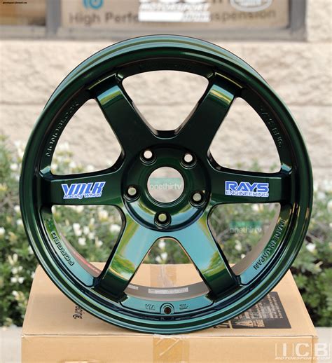 Rays Volk Racing TE37 Wheels 17X9 5X114.3 +34 Offset Concave Face Racing Green