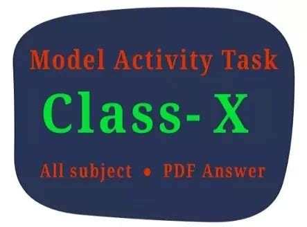Image result for Model Activity Task Class 10 New English
