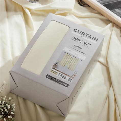 Buy DECO WINDOW Pristine Ivory Set of 2 Blackout Door Curtains from ...