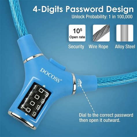 DOCOSS- Ultra Strong Number Lock for Cycle Lock / Helmet Lock for Bike