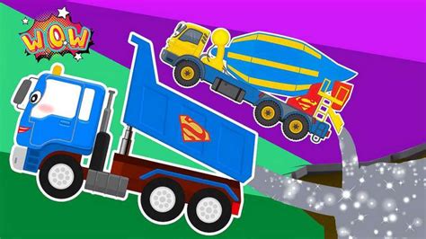 工程车儿童乐园启蒙动画 可爱卡车与搅拌车修路,母婴育儿,早期教育,好看视频
