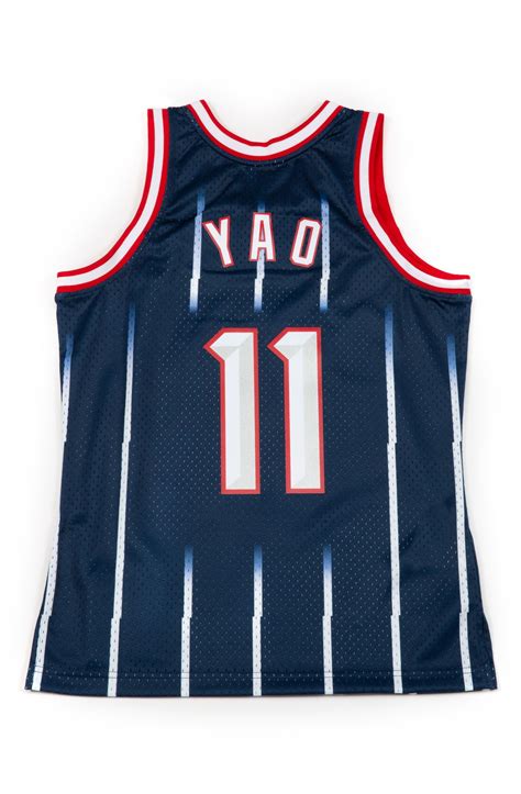 MITCHELL AND NESS Houston Rockets Yao Ming 2002-03 Road Swingman Jersey ...