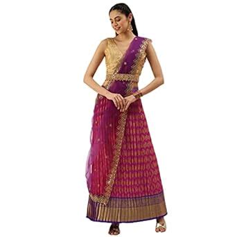 Buy KANAKADARA Half-Saree Thavani Set - Lehenga, blouse, duppatta, and ...