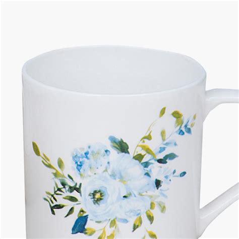 Buy Clay Craft White And Blue Ceramic Director Coffee Mugs - 230ml ...