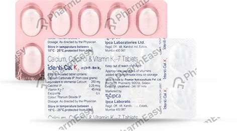 Identi Cal K2 Tablet: Uses, Side Effects, Price & Dosage | PharmEasy