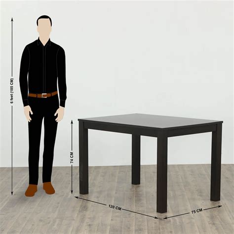 Buy Helios Diana 4-Seater Dining Table - Brown from Helios by Home ...