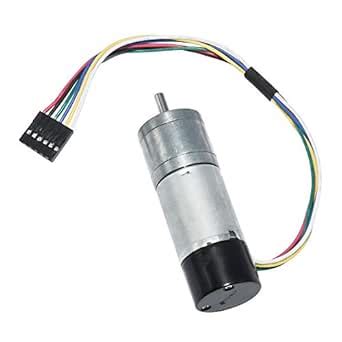 BEMONOC DC Gear Motor with Encoder 24V DC Low Speed 25 RPM Metal ...