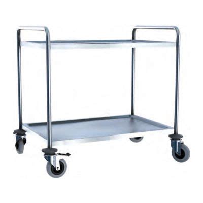 عربة خدمة من الفولاذ المقاوم للصدأ قابلة للفك Kusina SA602K ذات طبقتين ...