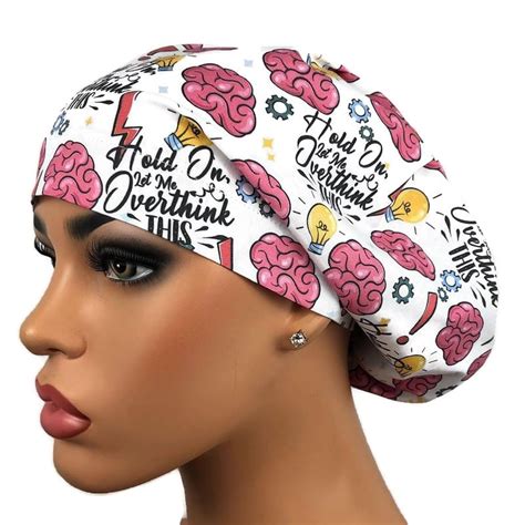 Surgical Scrub Caps Scrub Caps Women Men - Brown Leopard Print A Soft ...