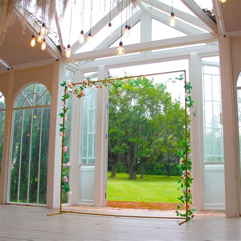THORISE 6.6x6.6 FT Wedding Arch Backdrop Stand, Gold Square India | Ubuy