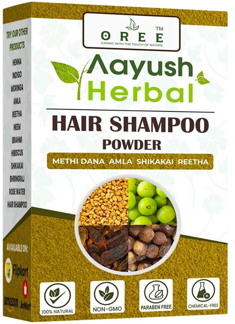 Buy Oree Aayush Herbal Hair Shampoo Amla Reetha Shikakai With Methi ...