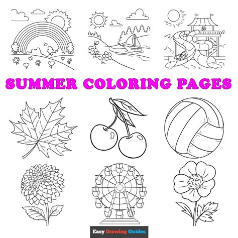 Easy Summer Coloring Pages For Kids