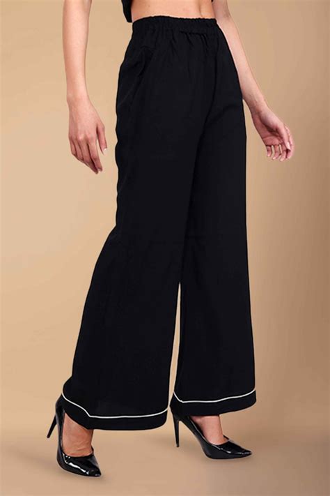 Buy Plus Size Detailed Hemline Palazzo | Apella - The XS to 10XL Store
