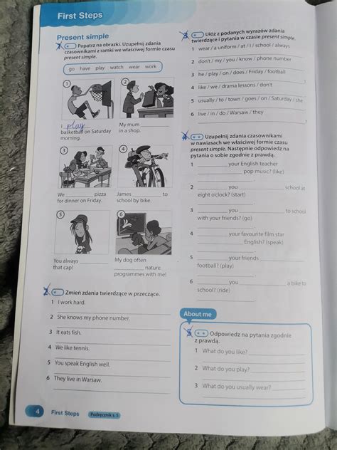 Zadanie 1,2,3,4,5 ze strony 4 w ćwiczeniach z angielskiego steps plus klasa 6 - Brainly.pl