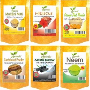 Dyuti:veda 100% pure face pack 6 in 1 combo - Activated Charcoal powder ...