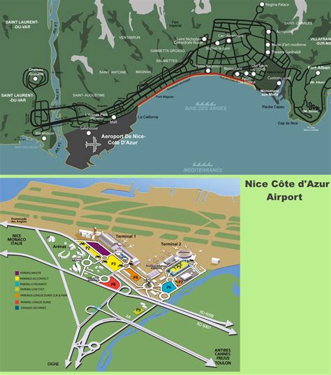 Nice airport map