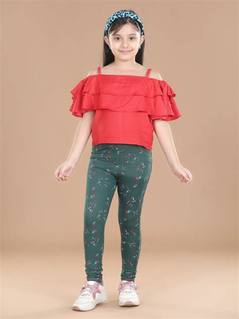 Girls Cotton Floral Printed Jegging – Stylestone