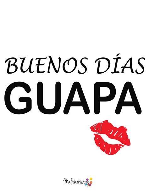 Buenos días guapa | Buenos días guapo, Frases de buenos días, Saludos ...
