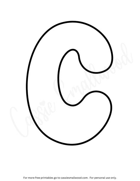 Bubble Letters Coloring Pages (FREE Printable) - Cassie Smallwood