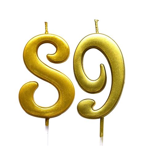 MAGJUCHE Gold 89th Birthday Numeral Candle, Number 89 Cake Topper ...