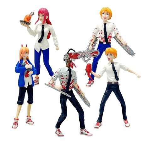 Buy KENMA Chainsaw Man Set of 5 Action Figures 13 Cms PVC Anime ...
