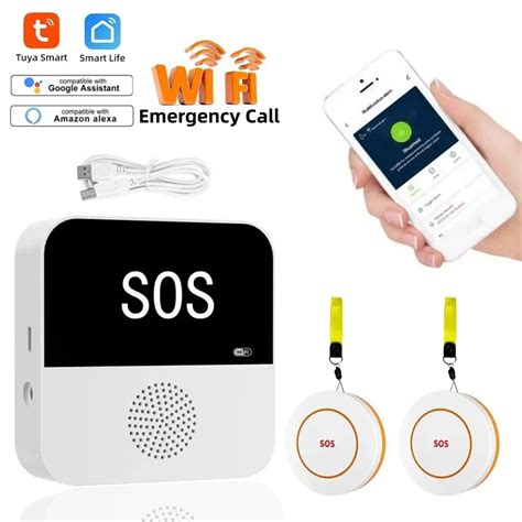 Smart WiFi Elderly Caregiver Pager - SOS Call Button Emergency Medical ...