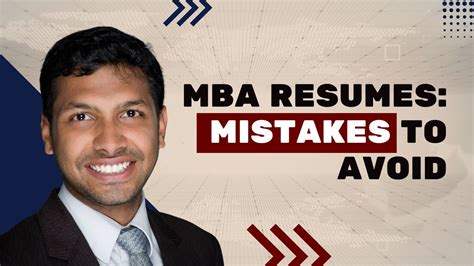 Building MBA Resumes - Key Mistakes to Avoid!