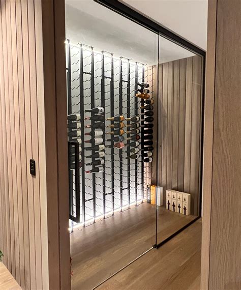 Floor to Ceiling Wine Rack Frame - Floating Wine Wall for Feature Walls ...