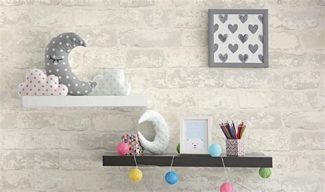 Buy RoomMates Stuccoed White Brick Peel and Stick Wallpaper Online at ...