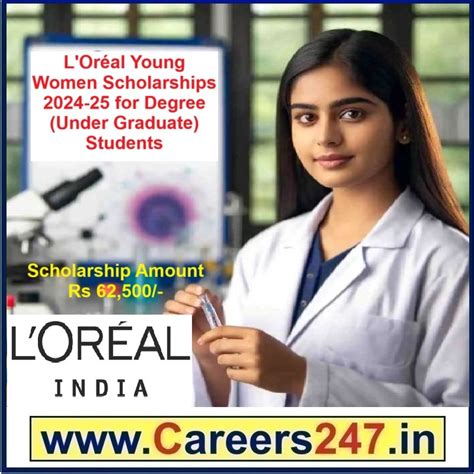 L'Oréal Young Women Scholarship 2024-25 for Degree (Under Graduate ...