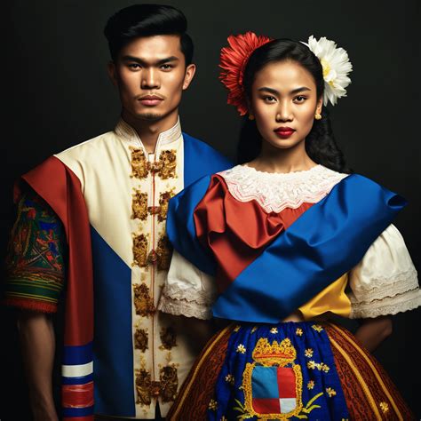 A beautiful portrait capturing two Filipino siblings in fashionable ...