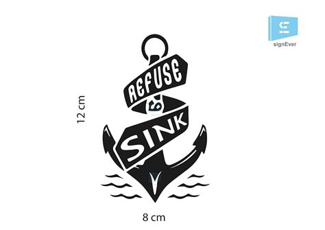 SIGN EVER Refuse to Sink Infinity Symbol Car Stickers Windows Sides ...