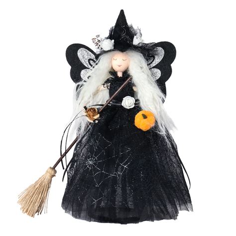 100Fens Halloween Decoration Witch Doll Tree Topper Hanging Decorations ...