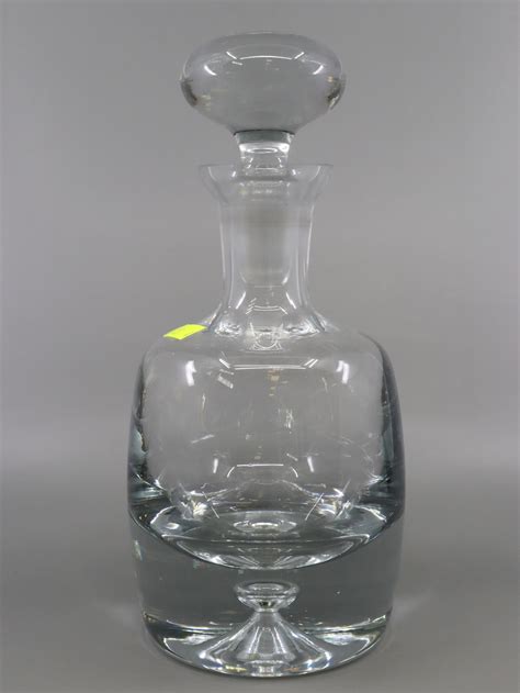 Lot - HEAVY LEAD CRYSTAL DECANTER BY VISLA POLAND WITH ORIGINAL STICKER