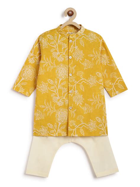 Floral Print Kurta Set – Tiber Taber Kids