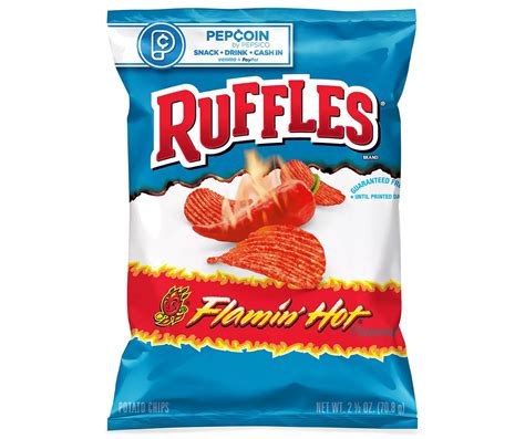 Ruffles Ruffles Potato Chips Flamin' Hot Flavored 2 1/2 Oz | Big Lots