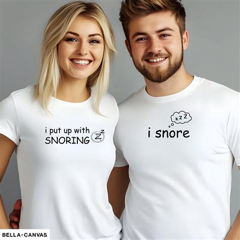 Funny Couple T-shirt i Snore Matching Couples Valentine's Day Gift ...