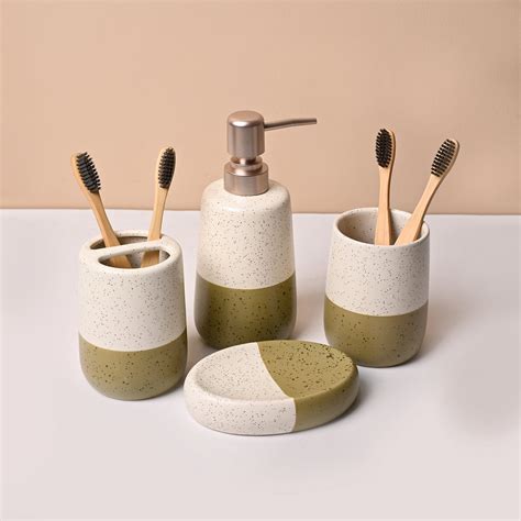 MARKET99 Ceramic Black Bathoom Set Of 4