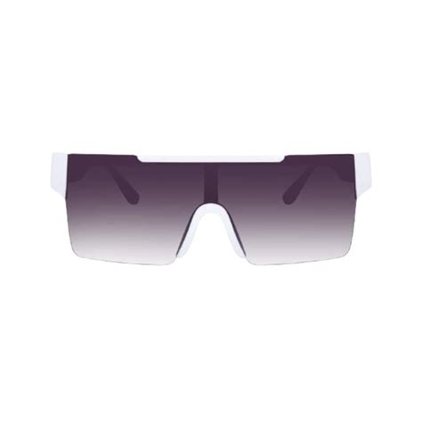 Monster Series UV Protected Square Sunglasses - White Frame Violet Len ...