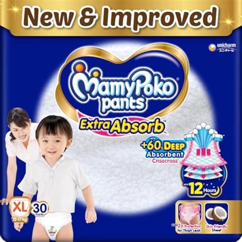 Buy MamyPoko Pants Extra Absorb Baby Diapers, X-Large (XL), 30 Count ...