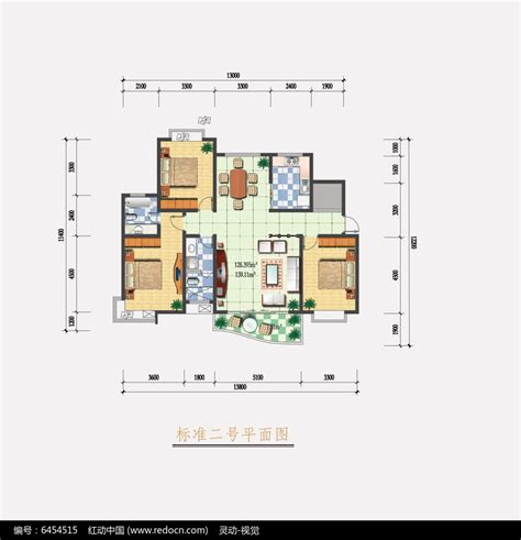 大套三标准户型图图片__编号6454515_红动中国