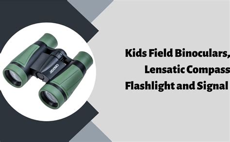 Buy Carson AdventurePak Containing 30mm Kids Field Binoculars, Lensatic ...