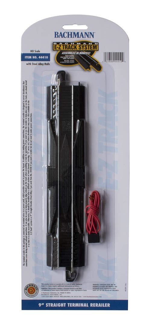 Buy Bachmann Trains - Snap-Fit E-Z TRACK 9” STRAIGHT TERMINAL RERAILER ...