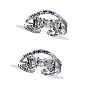 TARAASH 925 Sterling Silver Fully CZ Toe Ring For Women : Amazon.in ...